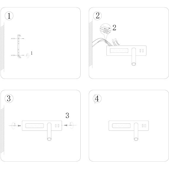 4691-1W Настенный черный светодиодный светильник с доп. подсветкой и 2 независимыми включателями 6.5Вт+3.3Вт, 85LM+205LM, 4000K
