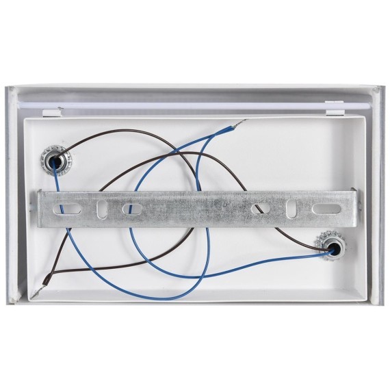 8328/2W Настенный светильник, бра, с серым текстильным плафоном шириной 20см, под сменные лампы E14 2x40W 220V Lumion GOFERA