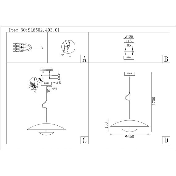SL6502.403.01 Светильник подвесной ST-Luce Черный/Черный, Белый LED 1*35W 3000K ARMONICO