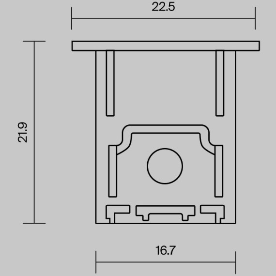 Комплект заглушек (для профиля 22×22) 2 шт. Maytoni 642051