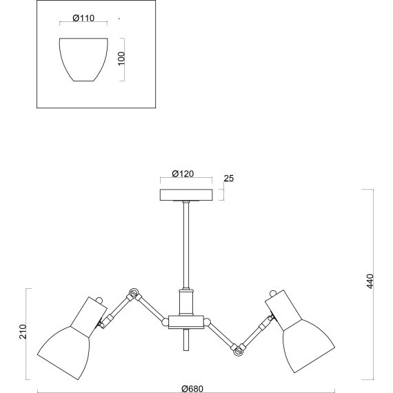 Люстра потолочная Freya FR5080PL-06W Avery под лампы 6xE14 40W