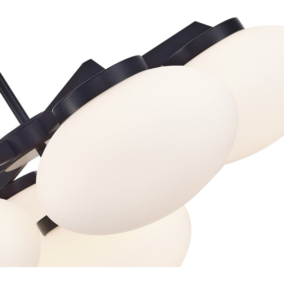 SL1503.403.07 Люстра подвесная ST-Luce Черный/Белый E27 7*40W MODICA