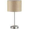 8250/1T MODERNI LN25 000  никель/бежевый, металл/текстиль Настольная лампа Е27 60W 220V NIKKI