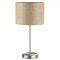 8250/1T MODERNI LN25 000  никель/бежевый, металл/текстиль Настольная лампа Е27 60W 220V NIKKI