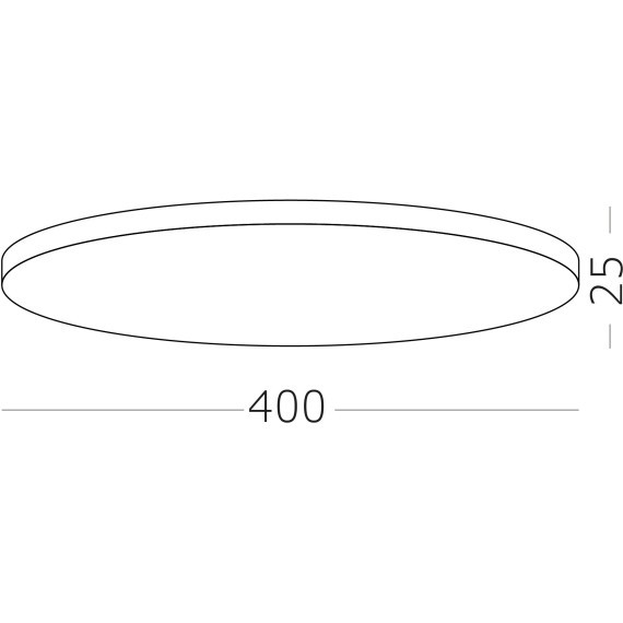 ST601.442.32 Светильник потолочный Черный LED 1*32W 4000K 2 880Lm Ra90 120° IP20 D400xH25 180-240V Накладные светильники