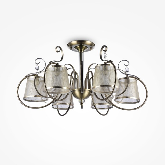 Люстра потолочная Freya FR2020-PL-06-BZ Simone под лампы 6xE14 40W