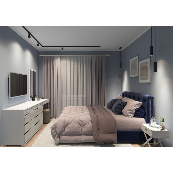 3м черный однофазный двужильный накладной шинопровод Denkirs TR1003-BK