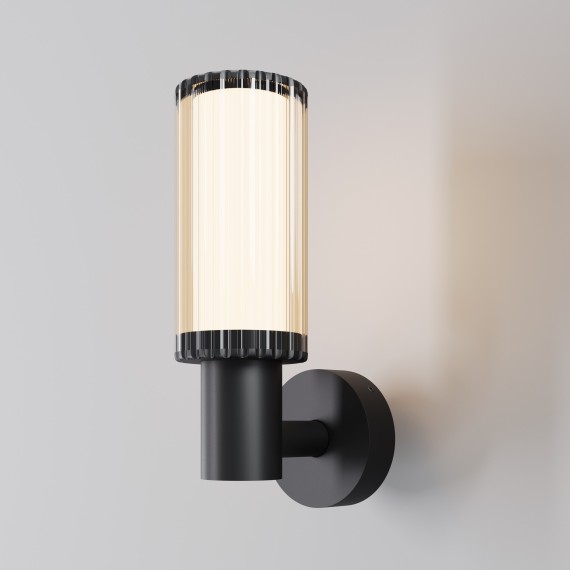 O502WL-01B Уличный настенный светильник в виде фонаря под лампу E27 макс. 23Вт, IP65 Maytoni Rib