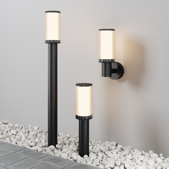 O502WL-01B Уличный настенный светильник в виде фонаря под лампу E27 макс. 23Вт, IP65 Maytoni Rib