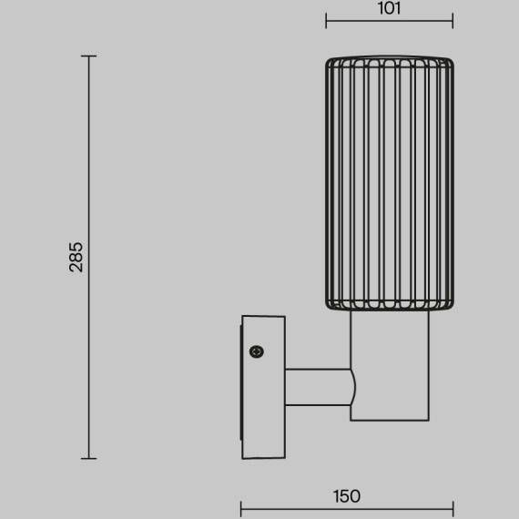 O502WL-01B Уличный настенный светильник в виде фонаря под лампу E27 макс. 23Вт, IP65 Maytoni Rib