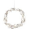 411012 EGLO CURLY Светодиодный рождественский венок теплый свет 2500K, штекер, прозрачный пластик, серебристый