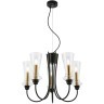 SLE112403-05 Светильник подвесной Черный/Прозрачный E14 5*40W RAMMO