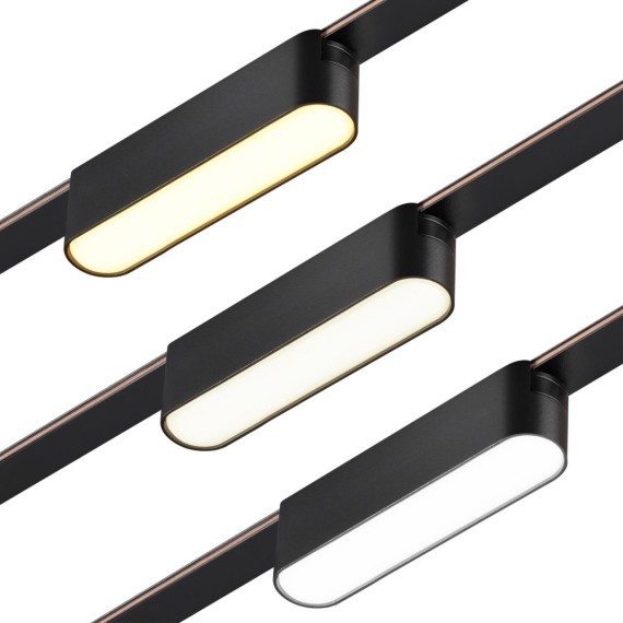 359461 Трековый ременный светодиодный SMART светильник c доп. механическим перекл. цветности Novotech EASY CRI90+ 3000-6000К 230Лм 110° 6W TUYA, Алиса, Wi-Fi