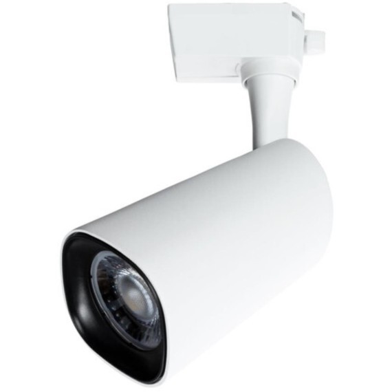 Однофазный двужильный светодиодный трековый светильник Arte Lamp A4563PL-1WH BARUT 4000К 1800Лм CRI85+ 32° 24Вт