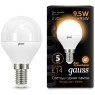 105101110 Лампа Gauss LED Шар E14 9.5W 890lm 3000K 1/10/50