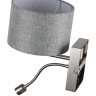 8251/2W MODERNI LN25 000  никель/серый, металл/текстиль бра Е14 40W + LED 3W 4000K 220V NIKKI