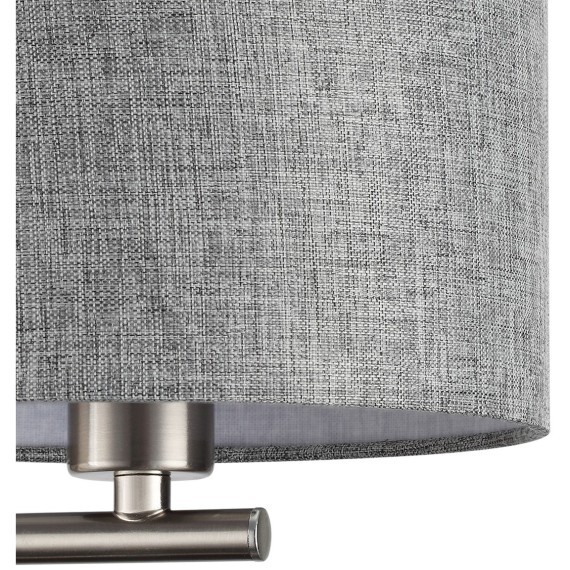 8251/2W MODERNI LN25 000  никель/серый, металл/текстиль бра Е14 40W + LED 3W 4000K 220V NIKKI