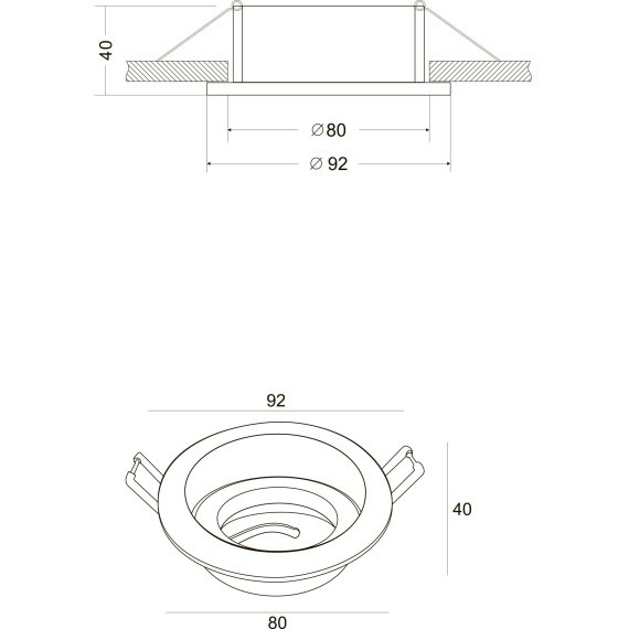 Встраиваемый светильник Maytoni DL025-2-01W Atom под лампу 1xGU10 50W