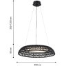 4752-5P, Подвесная люстра, D500xH200/1300, LEDx20W, 1200LM, 3000K, included