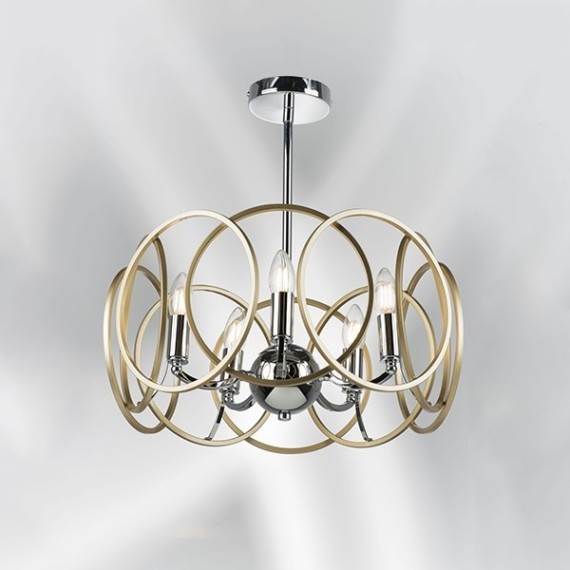 Люстра потолочная Lightstar 713053 Regolo под лампы 5xE14 200W