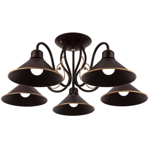 SLE120402-05 Светильник потолочный Темно-коричневый/Черный E27 5*60W CIOLLA