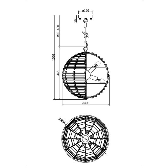 Подвесной светильник хрустальный Palla MOD092PL-06CH