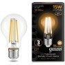102902115 Лампа Gauss Filament А60 15W 1400lm 2700К Е27 LED 1/10/40