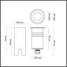 Встраиваемый грунтовый светильник IP67 LED 3W 3000K 12V/24V Odeon Light INGRO (нужен драйвер 357781/357782) 6660/1GL3