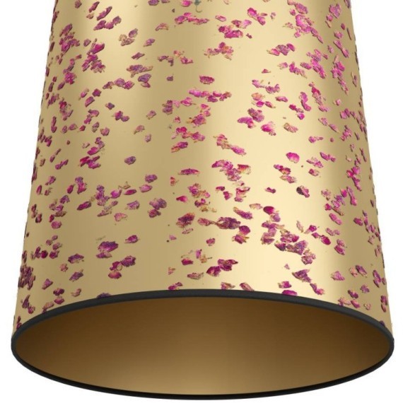 390295 Торшер с ножным выключателем CASTUERA, 1X25W (E27), H1725, сталь, черный / бумага с розовыми