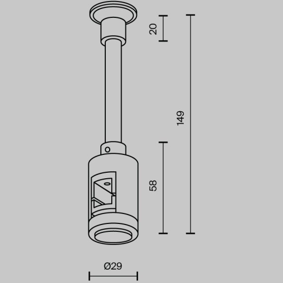Крепление настенное Wall одинарное удлиненное Maytoni Flarity TRA155CW-SL1-PT