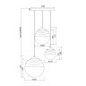 Подвесной светильник с 3 лампами Maytoni P074PL-03N Vinare под лампы 3xE14 40W