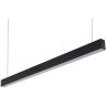 DK9153-BK Линейный черный светодиодный влагозащищенный светильник 150см, накладной/подвесной, тросы 2м в компл.42Вт 3300Лм 3000К 120° CRI90 RAL9005 IP44 DENKIRS HALS