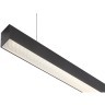 DK9153-BK Линейный черный светодиодный влагозащищенный светильник 150см, накладной/подвесной, тросы 2м в компл.42Вт 3300Лм 3000К 120° CRI90 RAL9005 IP44 DENKIRS HALS