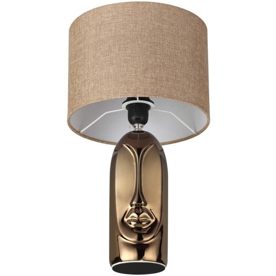 8149/1T MODERNI LN25 бронза/бежевый, керамика/текстиль Настольная лампа Е27 1*60W 220V AKIVI
