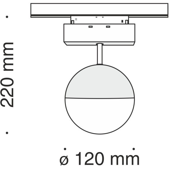 TR017-2-10W4K-B Трековый магнитный светодиодный светильник Maytoni Gravity CRI90+ 4000К 1000Лм 270° 10Вт