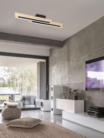 99292 CAMACHO Светодиодный потолочный светильник Диммируемый по TRIAC 20Вт 2600Лм 3000К дерево пластик