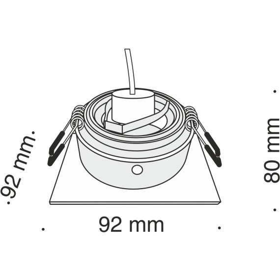 Встраиваемый светильник Maytoni DL026-2-01W Atom под лампу 1xGU10 50W