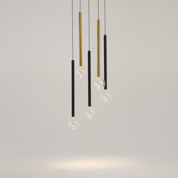 Подвесной светодиодный светильник с прозрачными плафонами LED 12Вт RA80 800лм 3000К Maytoni Bubble dream MOD383PL-L16BBS3K