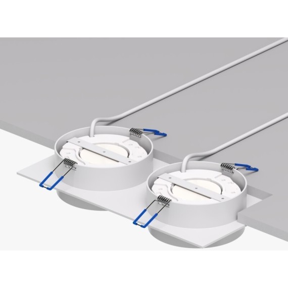 DK2092-WH Встраиваемый белый двойной светильник Denkirs FLAT, 2 лампы GX53 мощностью до 15 Вт