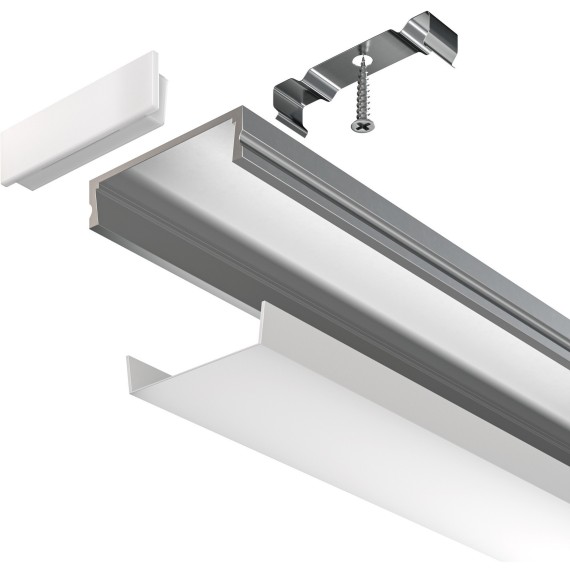 Алюминиевый профиль накладной 23x6 ALM002S-2M