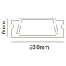 Алюминиевый профиль накладной 23x6 ALM002S-2M
