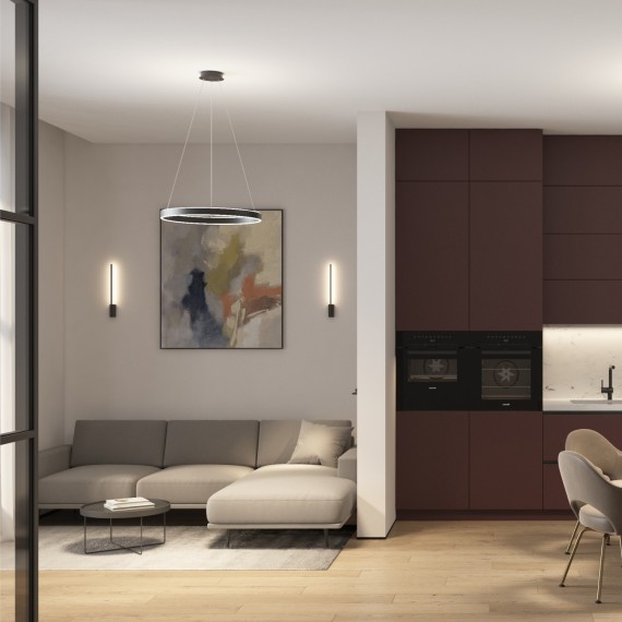 Светильник настенный в виде вытянутой палки светящий на стену Denkirs TRIXRAY  3Вт 3000К DK5080-BK