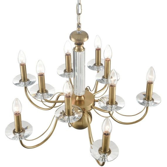 8033/10 CLASSI LN24 медь, металл/стекло Люстра подвесная Е14 10*40W 220V INCANTO