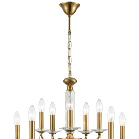 8033/10 CLASSI LN24 медь, металл/стекло Люстра подвесная Е14 10*40W 220V INCANTO