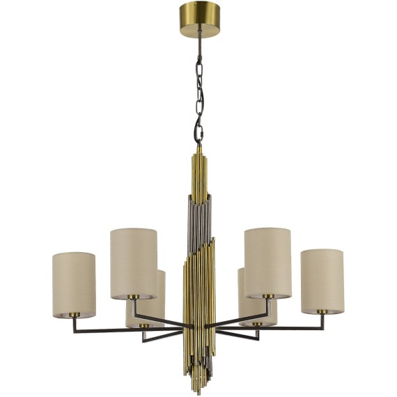 SL1638.303.06 Светильник подвесной ST-Luce Латунь/Серый E14 6*42W GLORIA