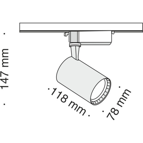 Трековый светильник Technical TR003-1-12W3K-B