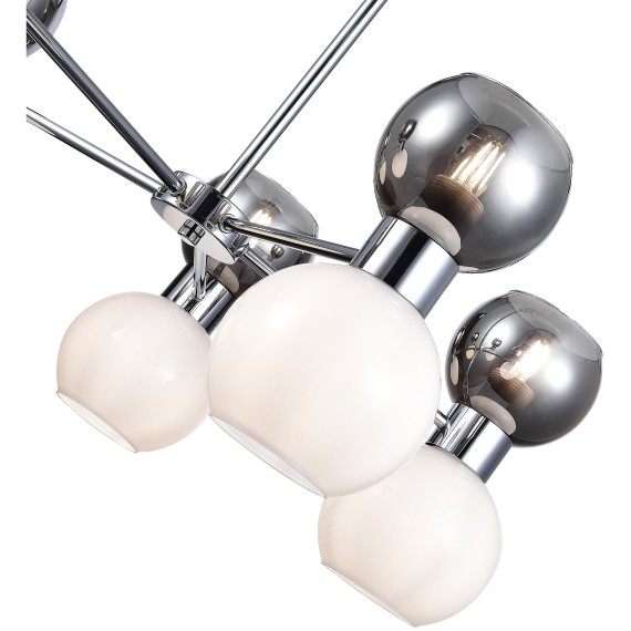 SLE1138-101-02 Светильник настенный Хром/Белый, Дымчатый E27 2*60W THONET