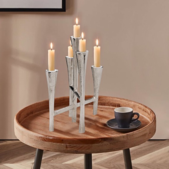 422246 JELLICOE Подсвечник напольный L235 B180 H290 алюминий никель