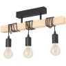 43511 Настенно-потолоч светильник TOWNSHEND, 3х60W(E27), L550, B105, H265, сталь, дерево, черный, коричн