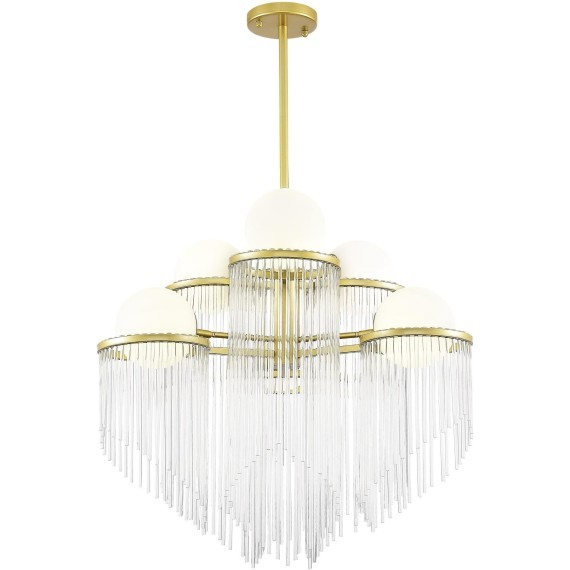 SL1511.203.06 Люстра подвесная ST-Luce Золотистый/Белый E27 6*60W ALLEGRO